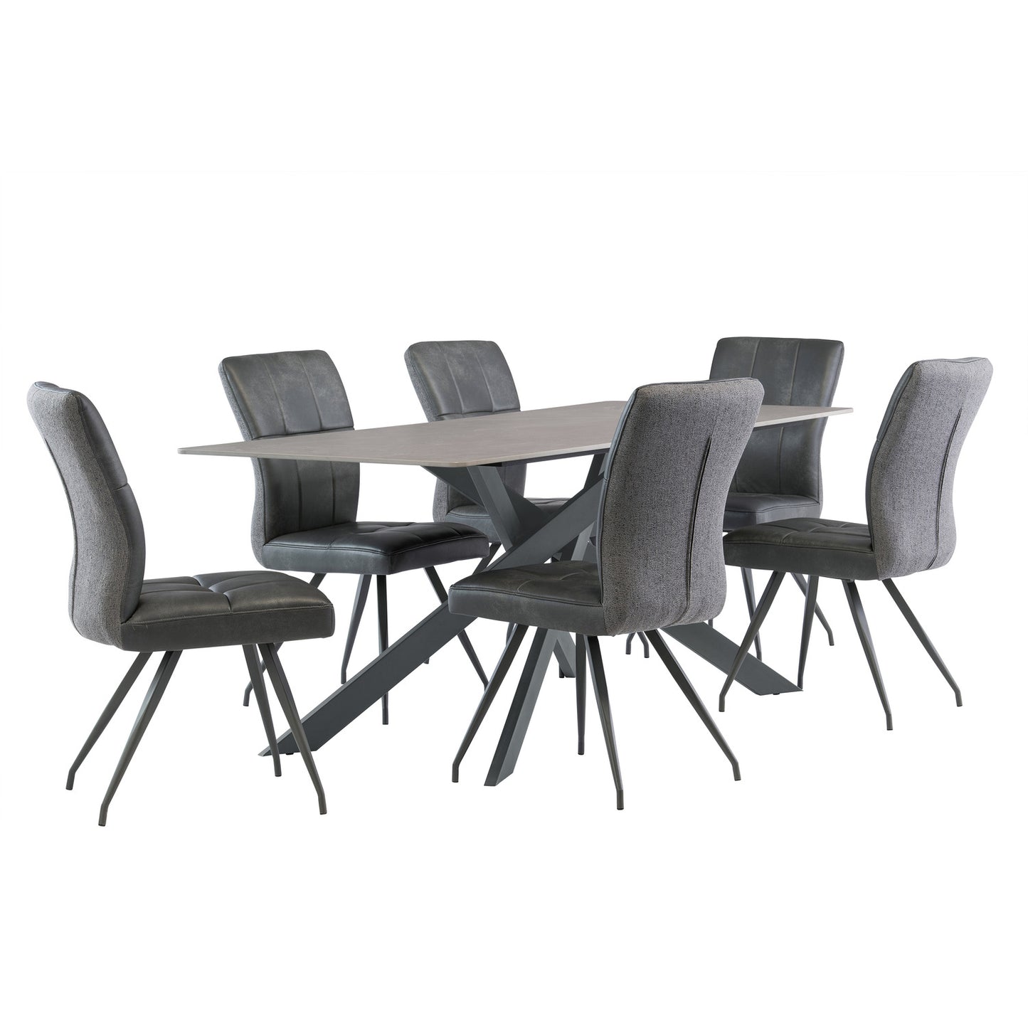 Kabana Faux Leather Grey Chair