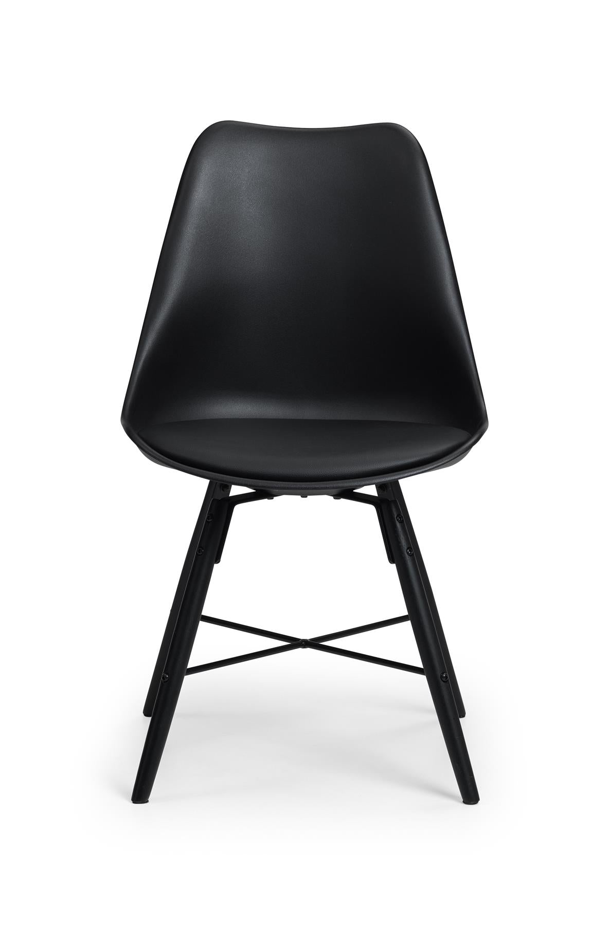 Kari Dining Chair Black Seat Black Legs