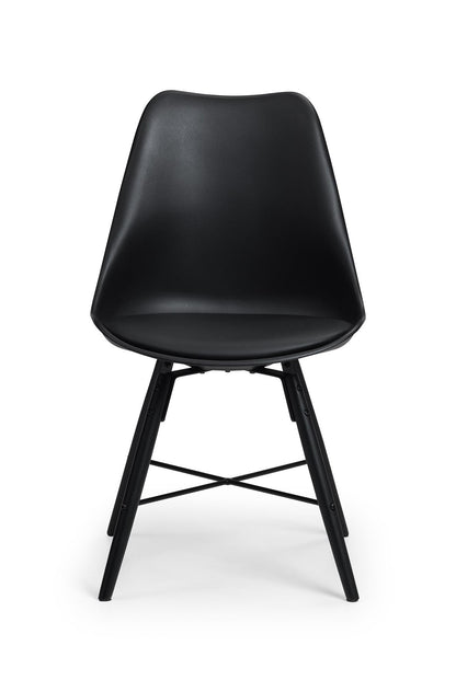 Kari Dining Chair Black Seat Black Legs