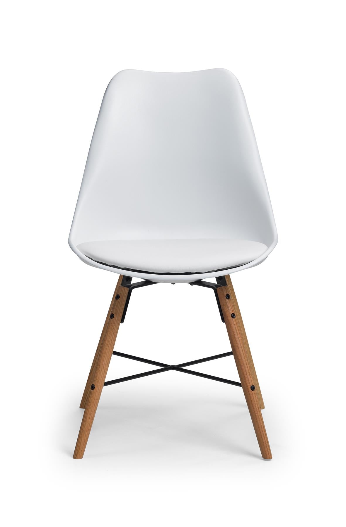 Kari Dining Chair White Seat Oak Legs