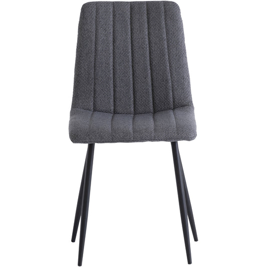 Lara Weave Grey Fabric Dining Chair