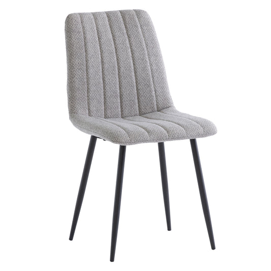 Lara Weave Silver Fabric Dining Chair