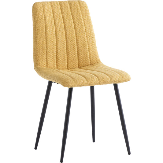 Lara Weave Yellow Fabric Dining Chair