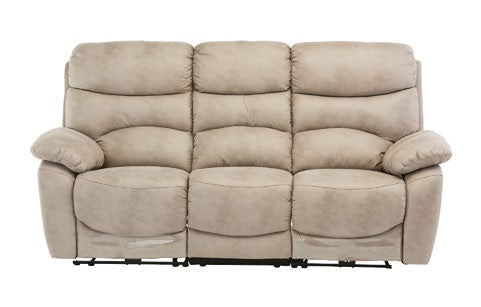 Lisbon Natural 3 Seater Electric Recliner Sofa