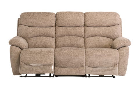 Lisbon Sand 3 Seater Electric Recliner Sofa