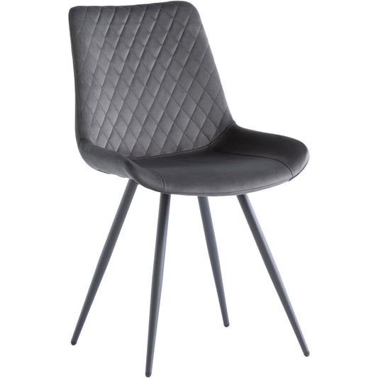 Mabel Velvet Dining Chair Graphite