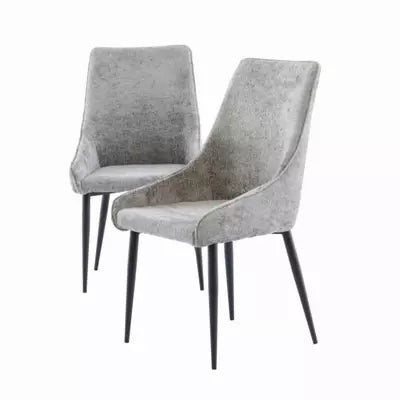 Malorie Boucle Grey Fabric Dining Chair