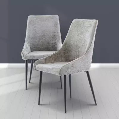 Malorie Boucle Grey Fabric Dining Chair