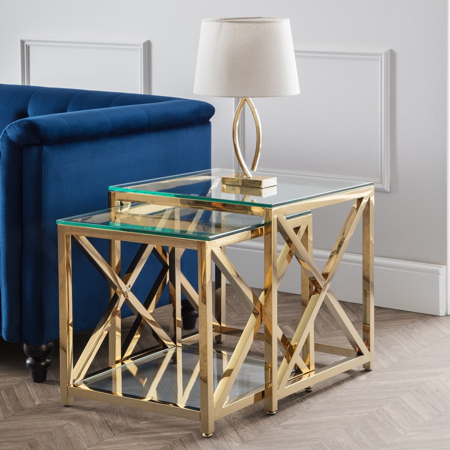 Miami Nest of Tables Gold