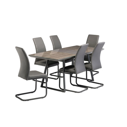 Michigan Grey Oak Finish 1.4m (+0.4m) Extendable Dining Table