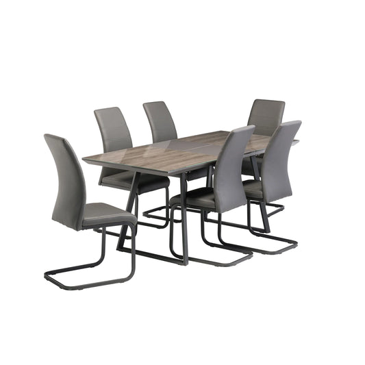 Michigan Grey Oak Finish 1.4m (+0.4m) Extendable Dining Table