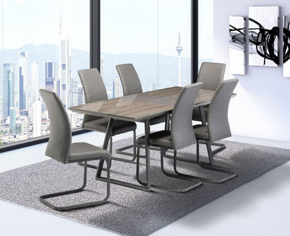 Michigan Grey Oak Finish 1.4m (+0.4m) Extendable Dining Table