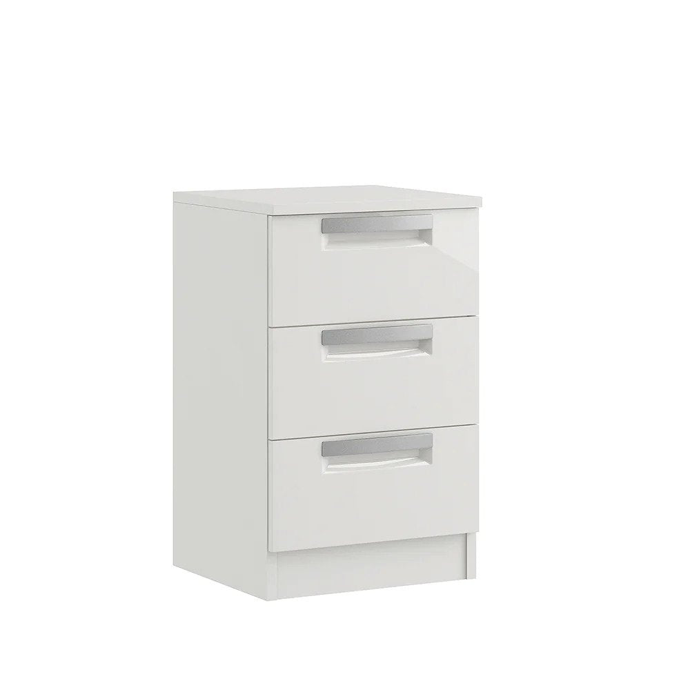Milan 3 Drawer Bedside Chest