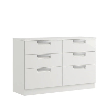 Milan 6 Drawer Twin Chest (Inc Two Deep Drawers)