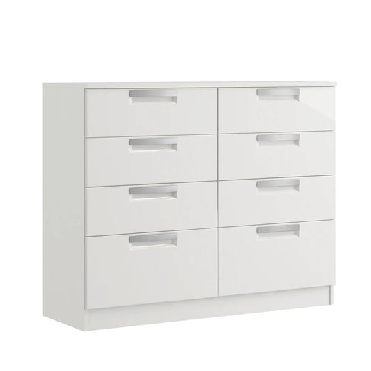 Milan 8 Drawer Twin Chest (Inc Two Deep Drawers)