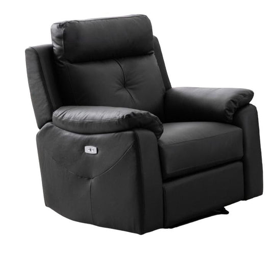 Milano Anthracite Leather Electric Armchair