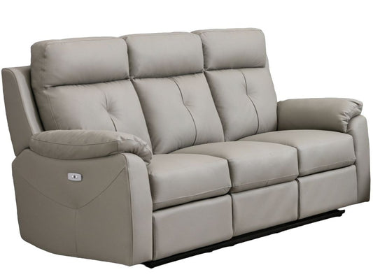 Milano Moon Leather 3 Seater Electric Sofa