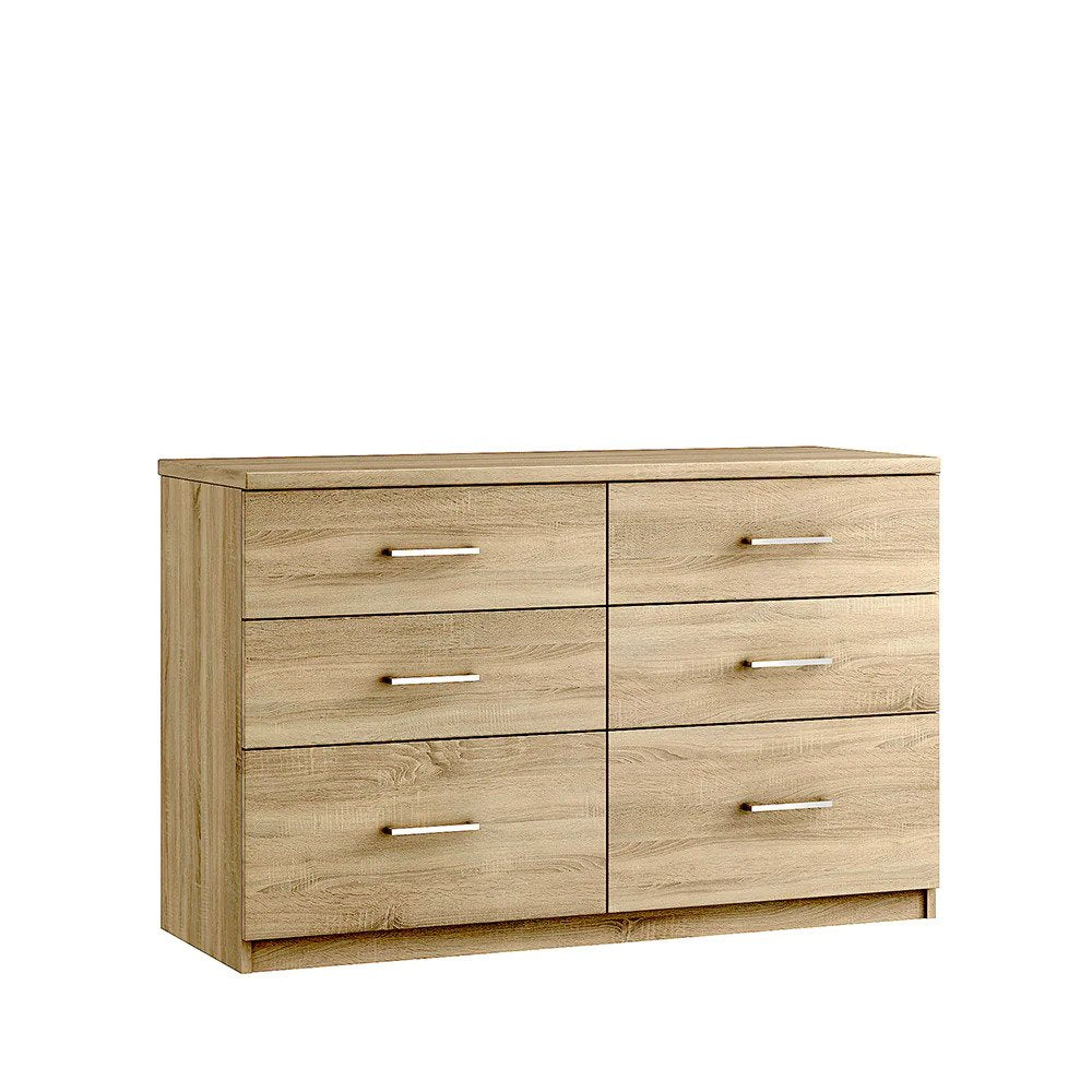Madeira 6 Drawer Twin Chest (Inc Two Deep Drawers)