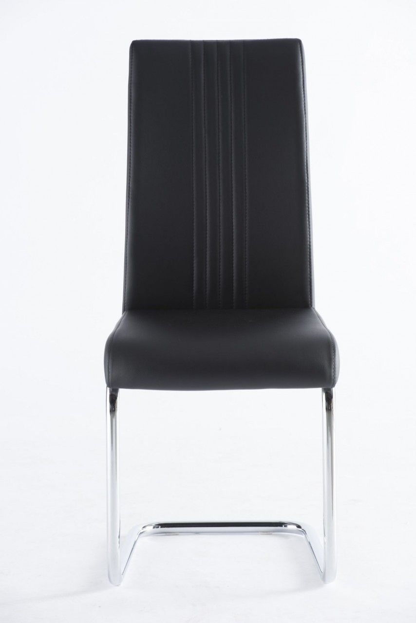 Monaco Cantilever Leather Chair Black