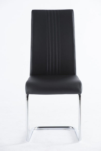 Monaco Cantilever Leather Chair Black