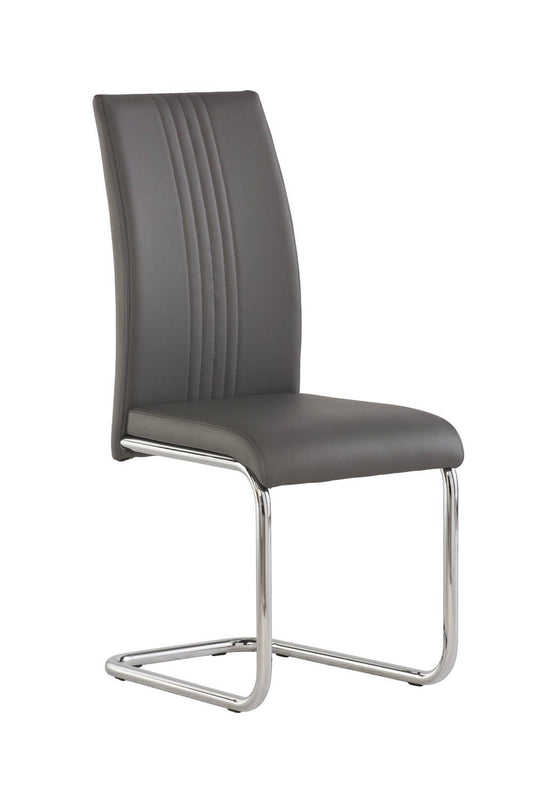 Monaco Cantilever Leather Chair Grey