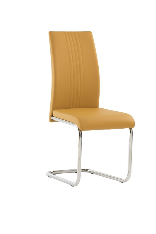 Monaco Cantilever Leather Chair Mustard