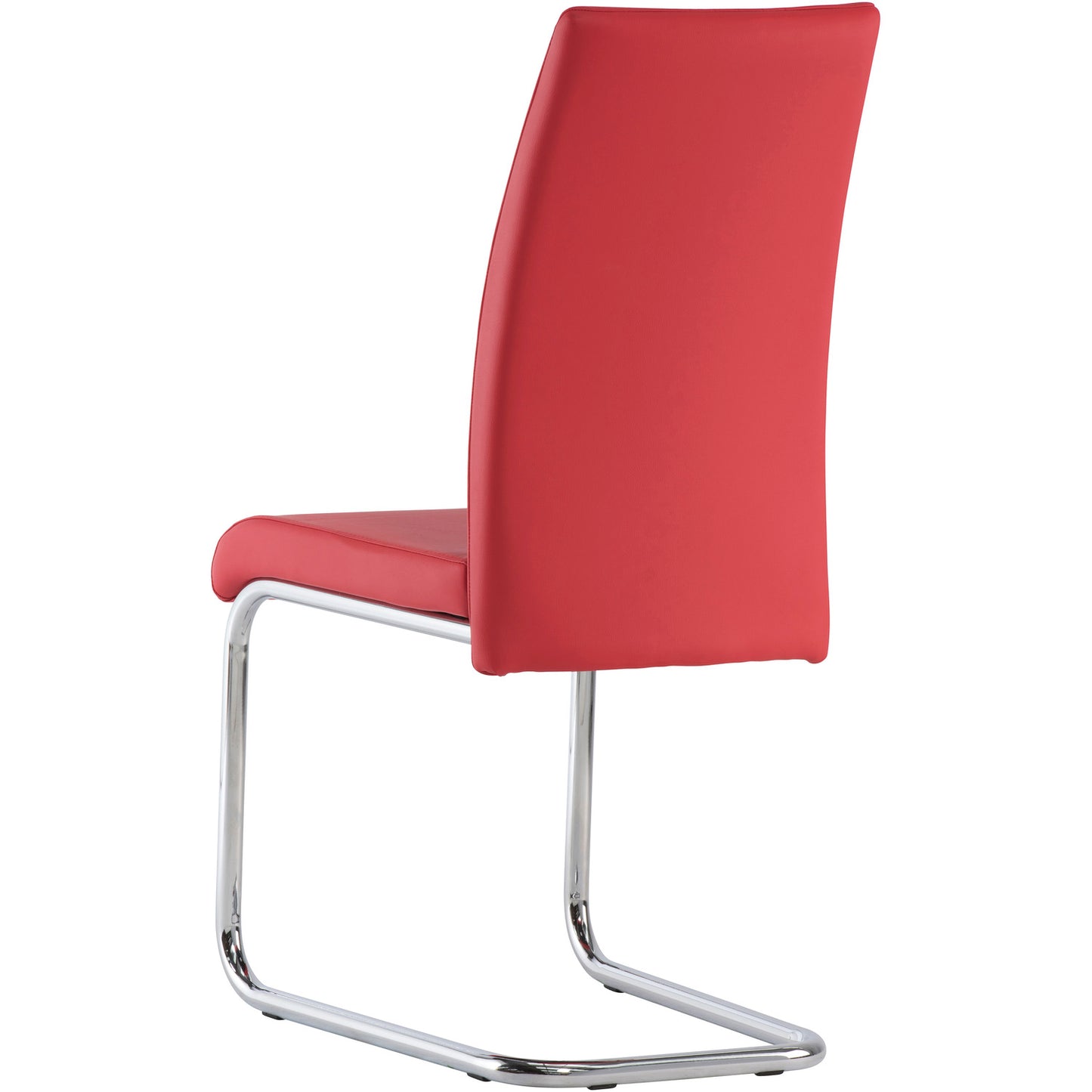 Monaco Cantilever Leather Chair Pillar Red