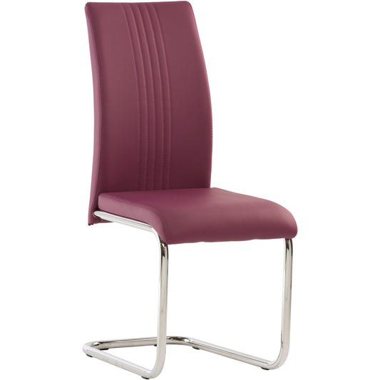 Monaco Cantilever Leather Chair Purple