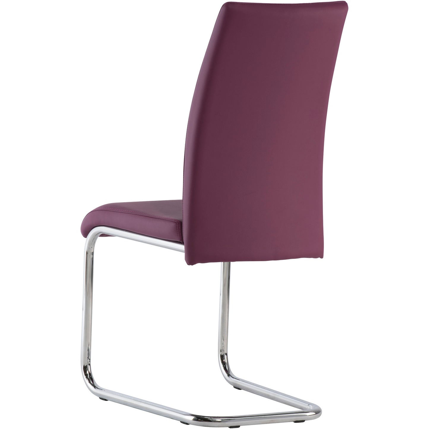 Monaco Cantilever Leather Chair Purple