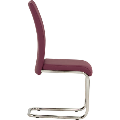 Monaco Cantilever Leather Chair Purple