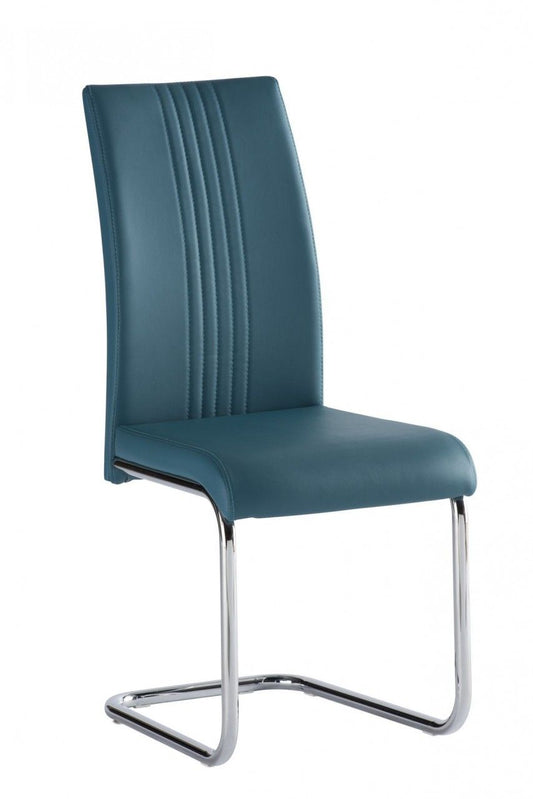 Monaco Cantilever Leather Chair Teal