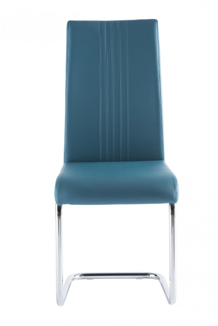 Monaco Cantilever Leather Chair Teal