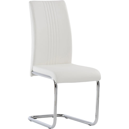 Monaco Cantilever Leather Chair White