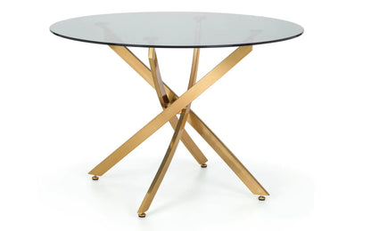 Montero 1m Round Table & 4 Grey Cannes Chairs
