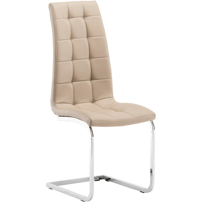 Moreno Faux Leather Dining Chair Stone
