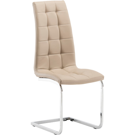 Moreno Faux Leather Dining Chair Stone