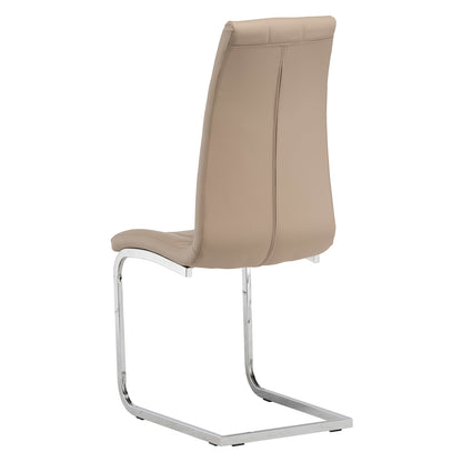 Moreno Faux Leather Dining Chair Stone
