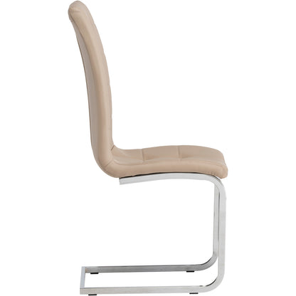 Moreno Faux Leather Dining Chair Stone