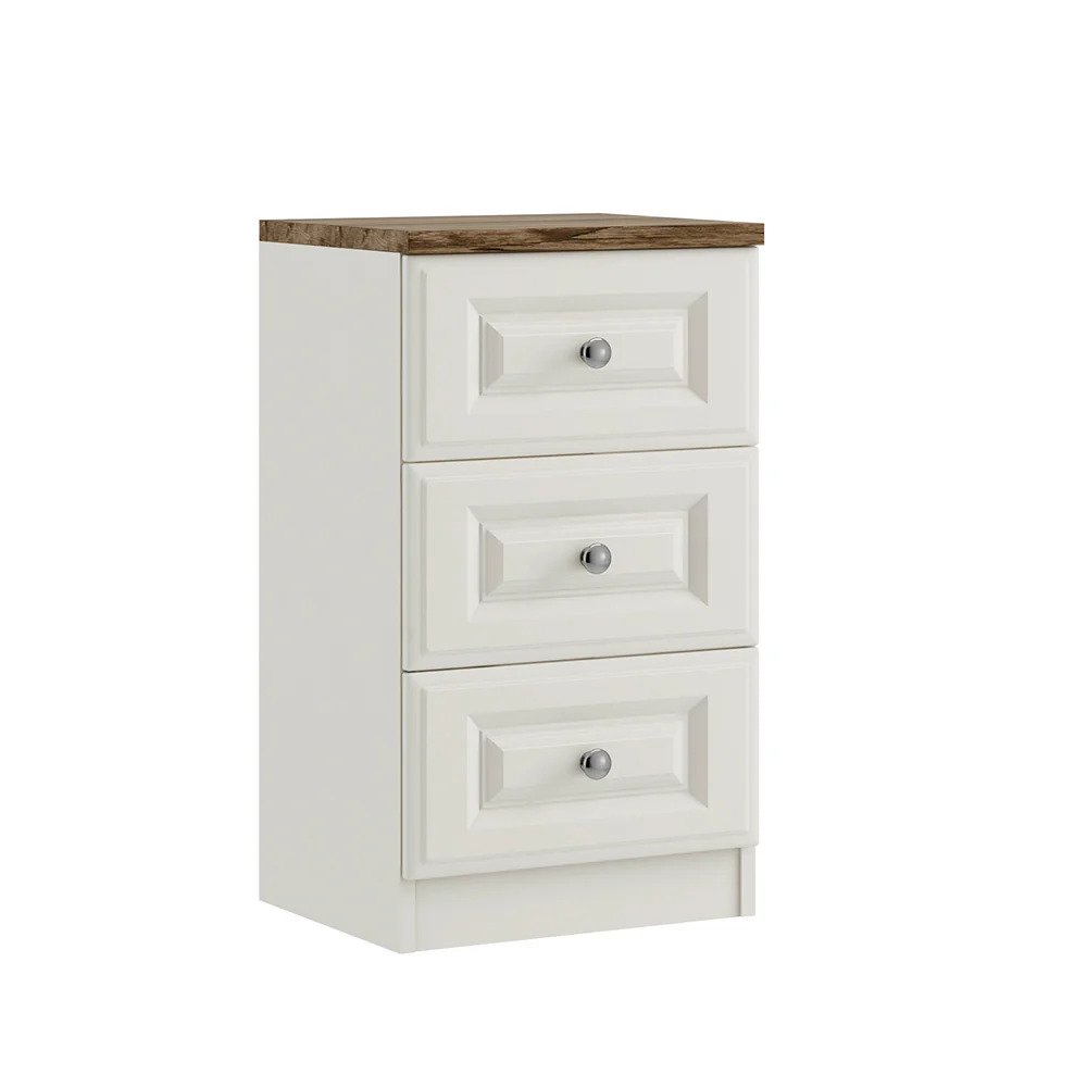 Naples 3 Drawer Bedside Chest