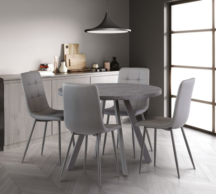 Picasso Dark Grey 1.07m Round Dining Table