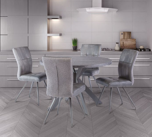 Picasso Dark Grey 1.2m Round Dining Table