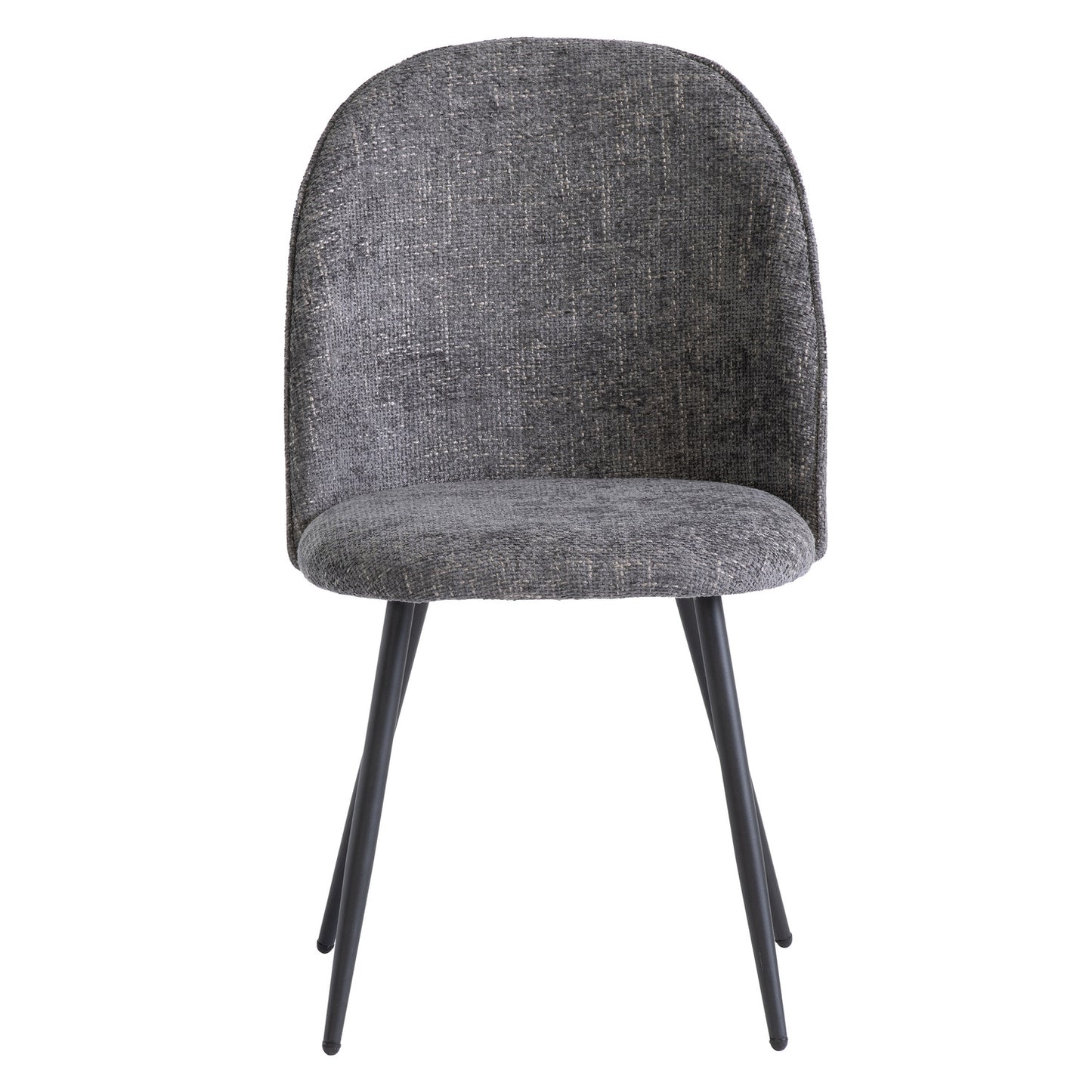 Ramona Textured Fabric Dining Chair Graphite