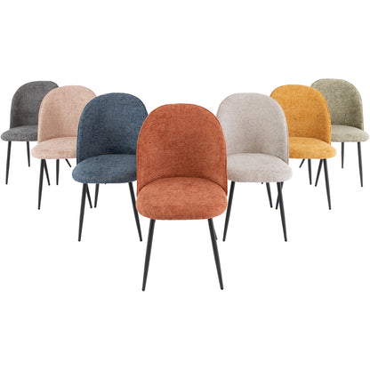 Ramona Textured Fabric Dining Chair Graphite