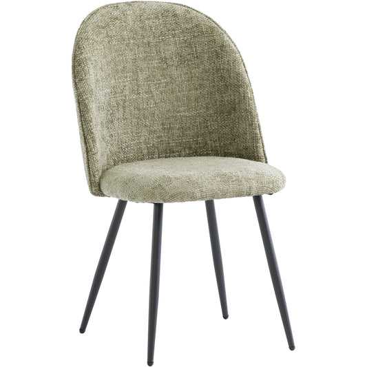 Ramona Textured Fabric Dining Chair Olive