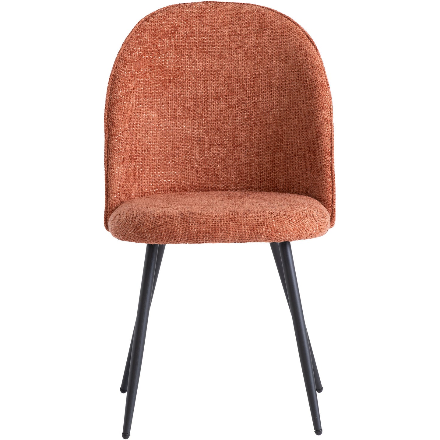 Ramona Textured Fabric Dining Chair Rust Orange