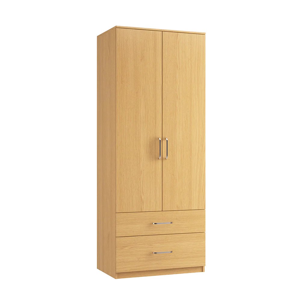 Ravenna Double Tall 2 Drawer Gents Robe (With One Deep Drawer)