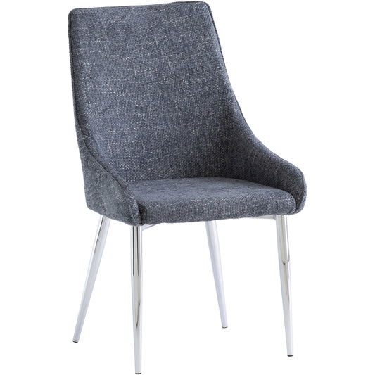 Rhone Textured Fabric Dining Chair Deep Blue