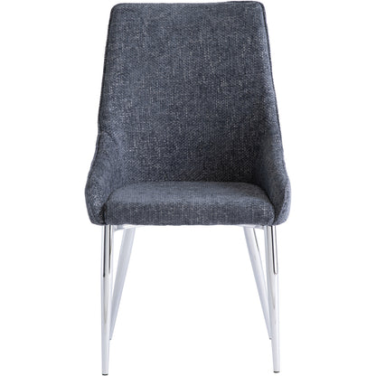 Rhone Textured Fabric Dining Chair Deep Blue