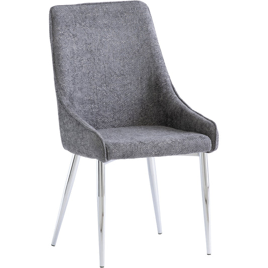 Rhone Textured Fabric Dining Chair Graphite