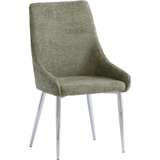 Rhone Textured Fabric Dining Chair Olive